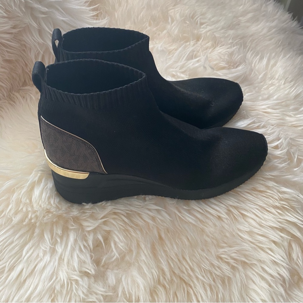 Michael Kors Black slip on sneaker boots